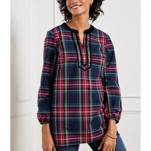 Talbots Multicolor Plaid Blouse